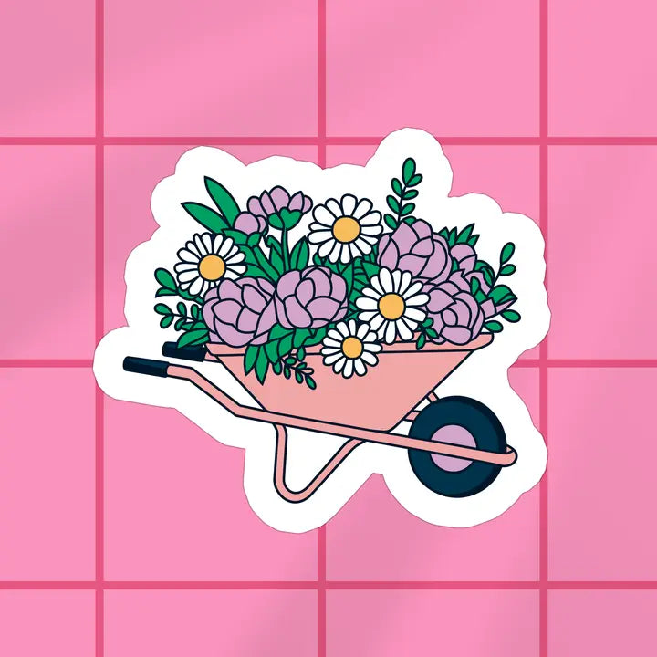 Wheel Barrow Vinyl Sticker