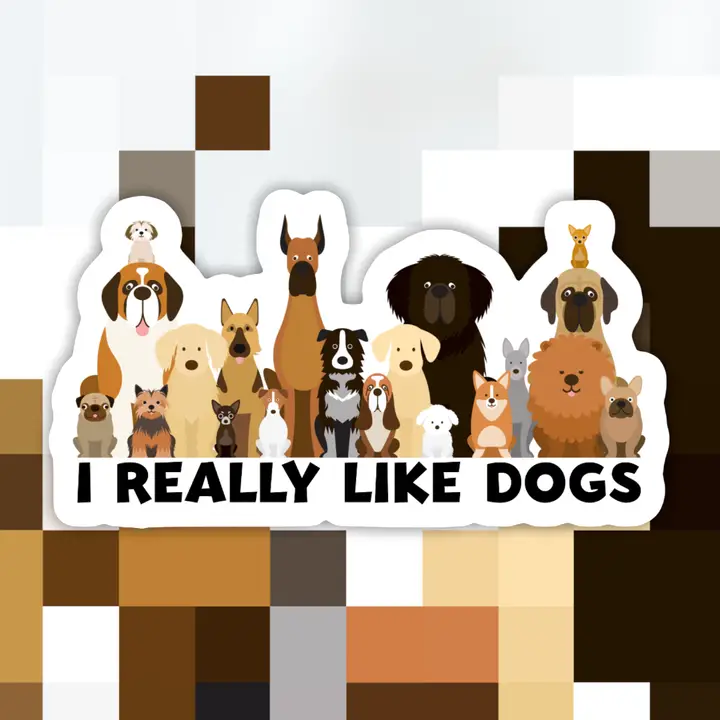 Really Like Dogs Sticker