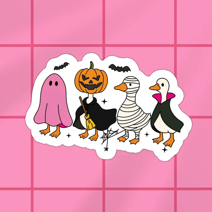 Halloween Geese Vinyl Sticker