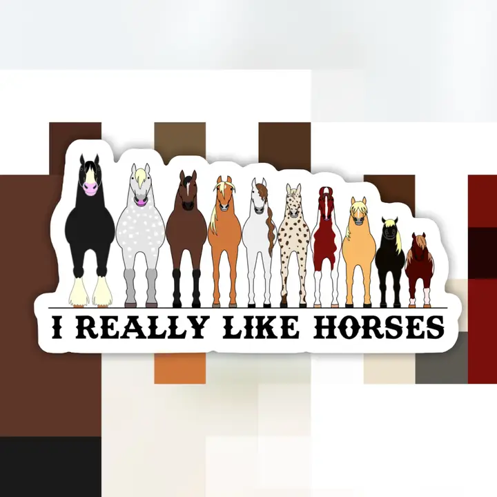 Really Like Horses Sticker