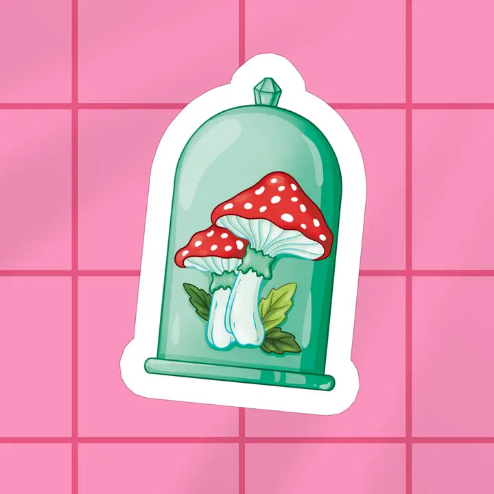 Glass Mushroom Vinyl Sticker