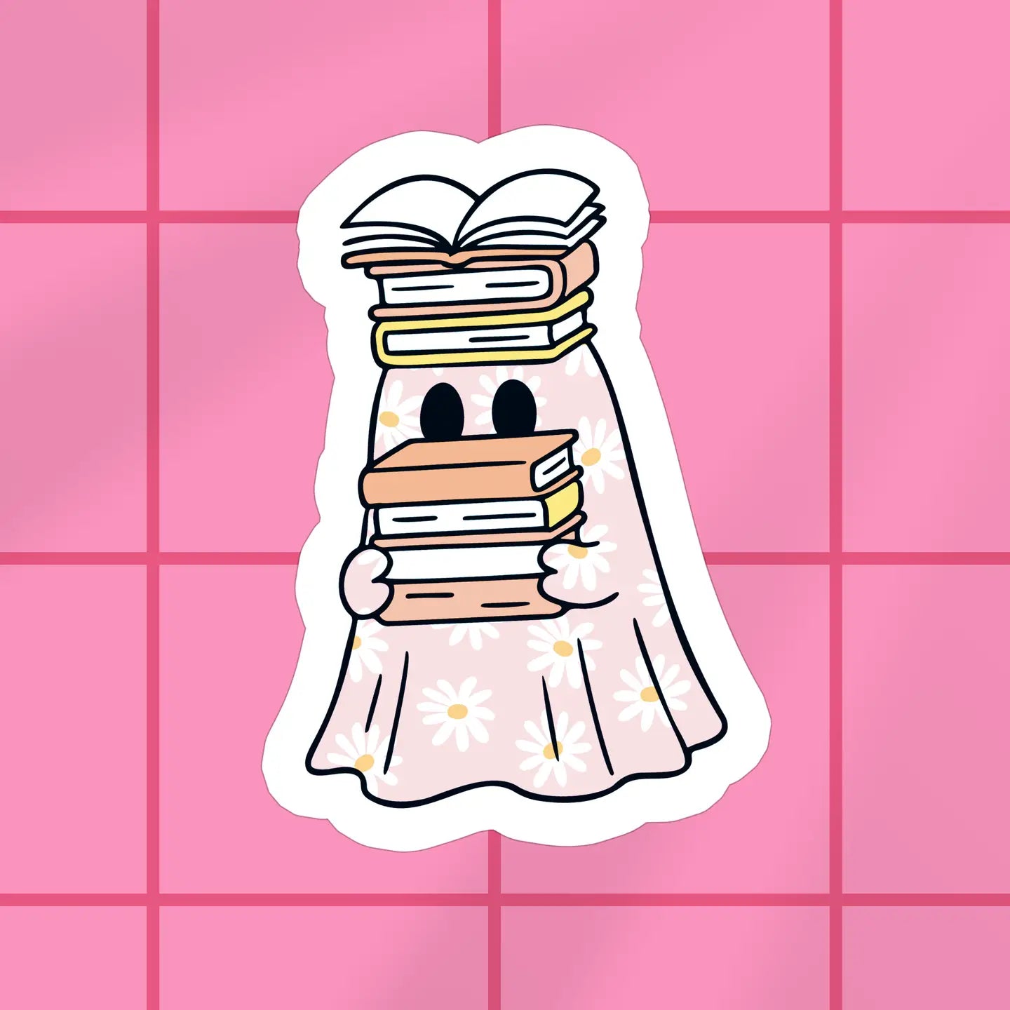 Book Ghost Vinyl Sticker