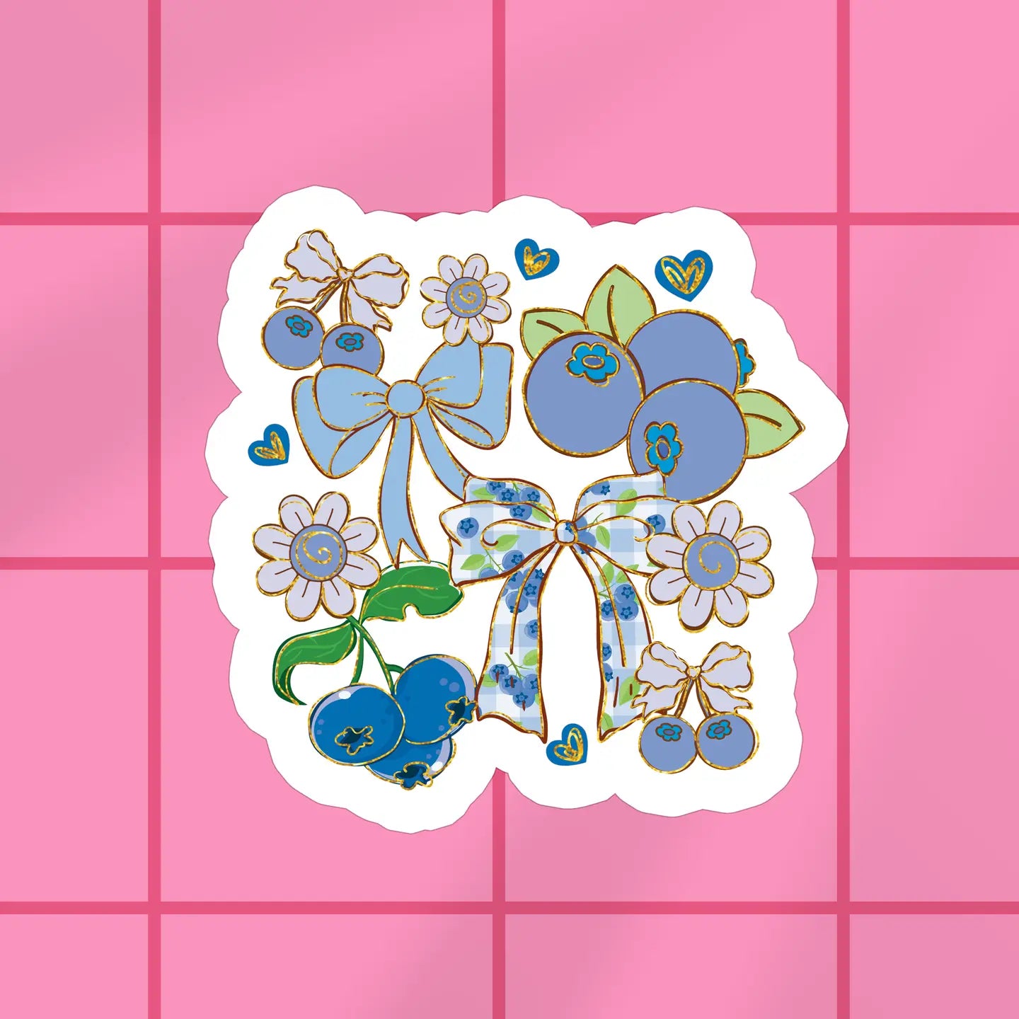 Blueberry Coquette Vinyl Sticker