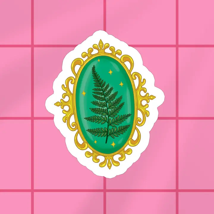 Framed Fern Vinyl Sticker