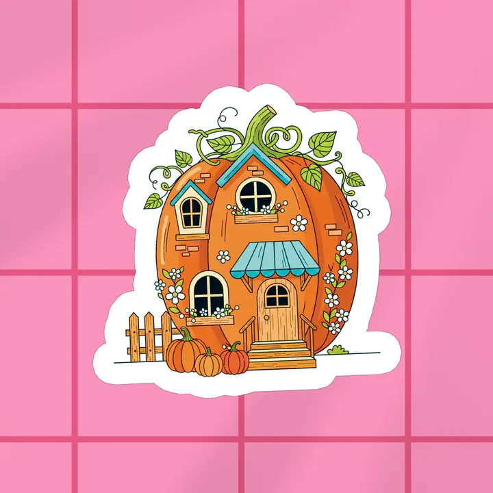 Pumpkin House Vinyl Sticker