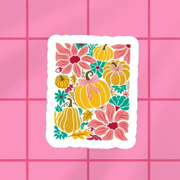 Autumn Floral Vinyl Sticker