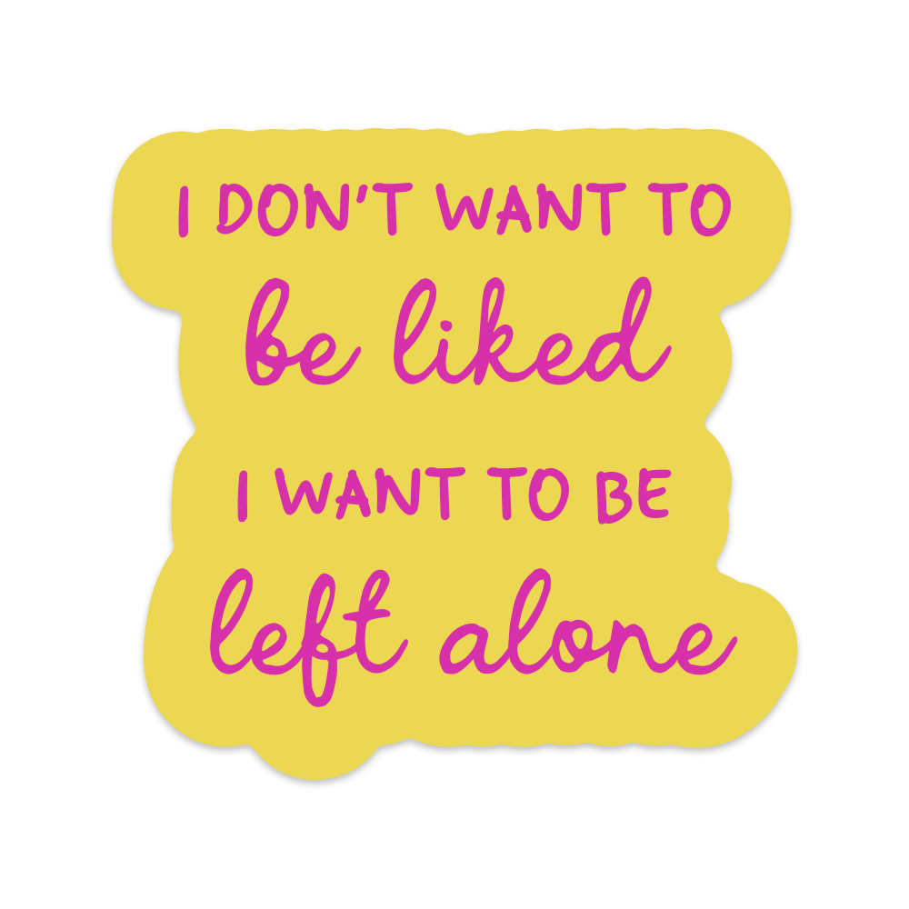 Left Alone Sticker