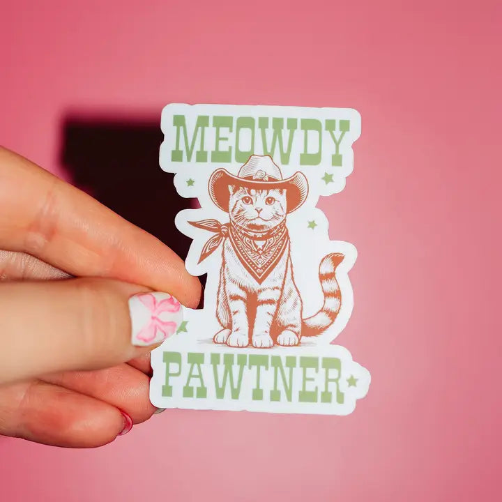 Meowdy Pawtner Sticker