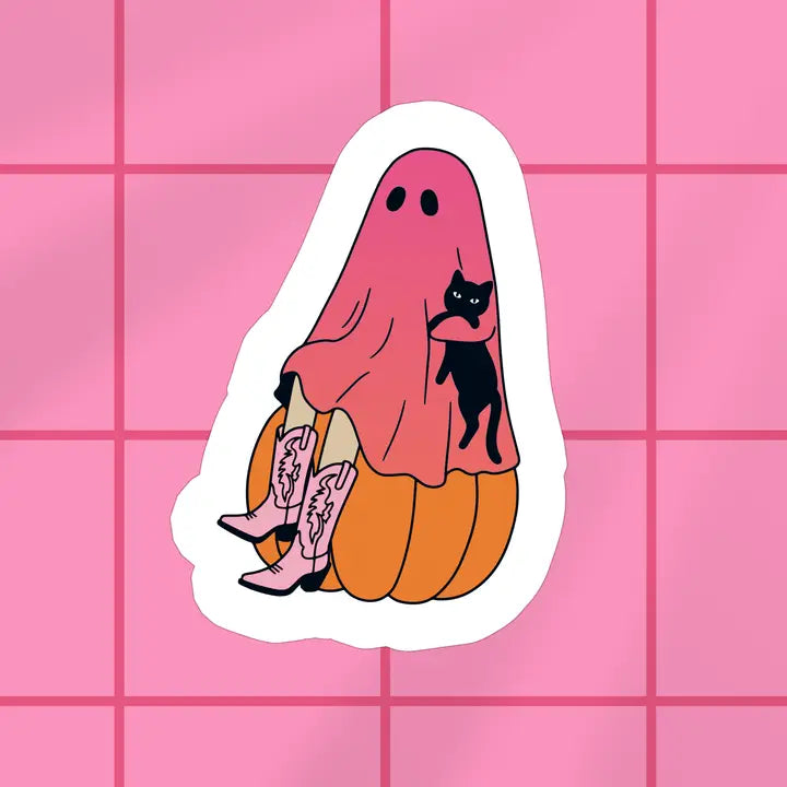 Girly Ghost Vinyl Sticker