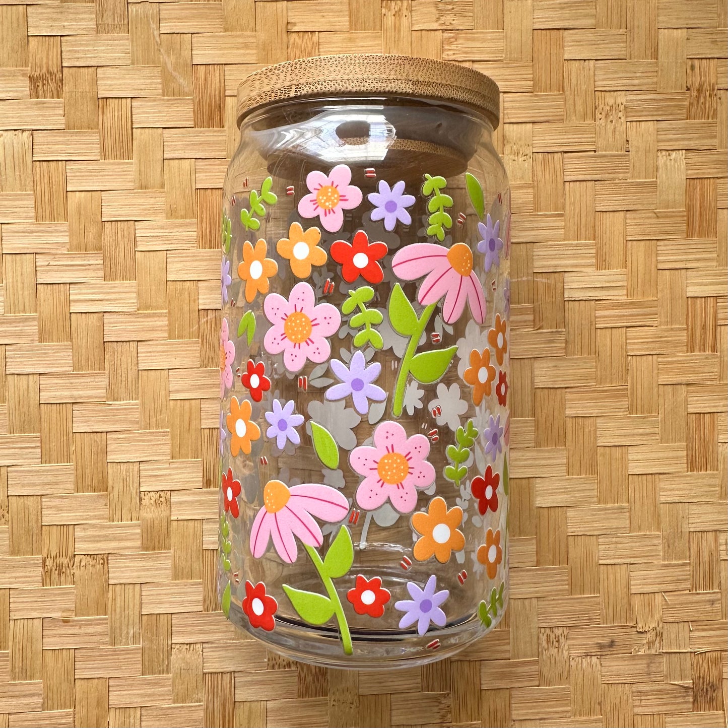 16 oz. Pastel Flowers Cup