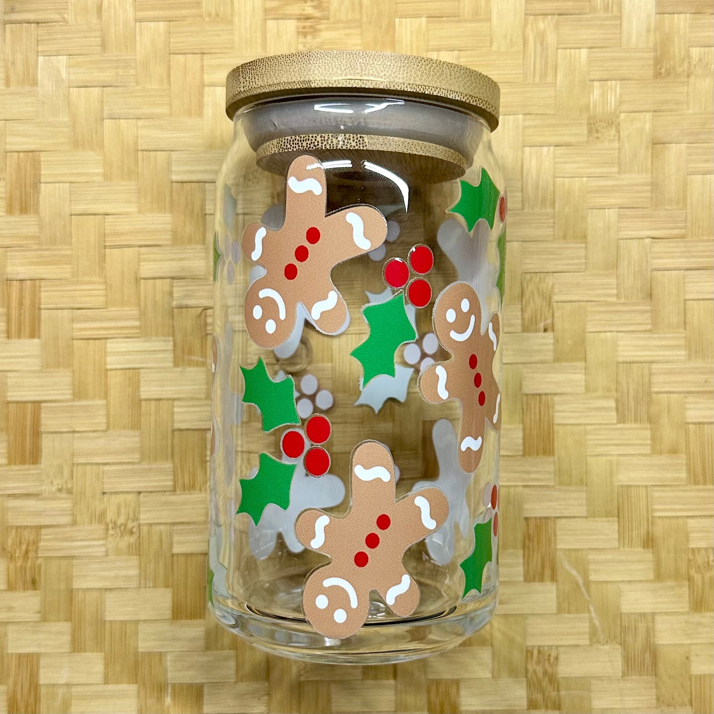 16 oz. Gingerbread Holly Cup