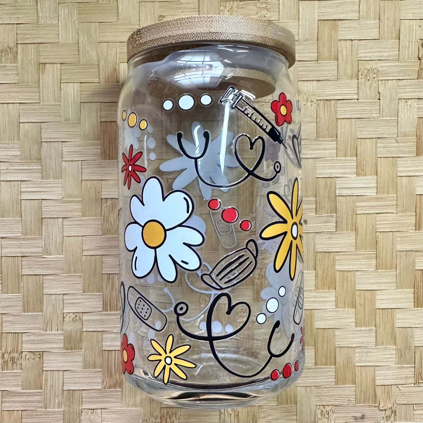 16 oz. Nurse Floral Cup