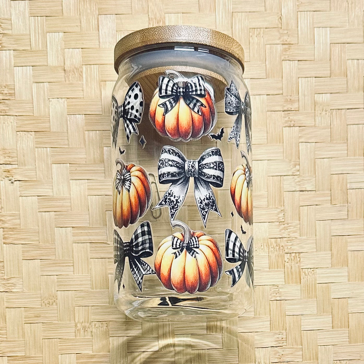 16 oz. Halloween Bow Cup