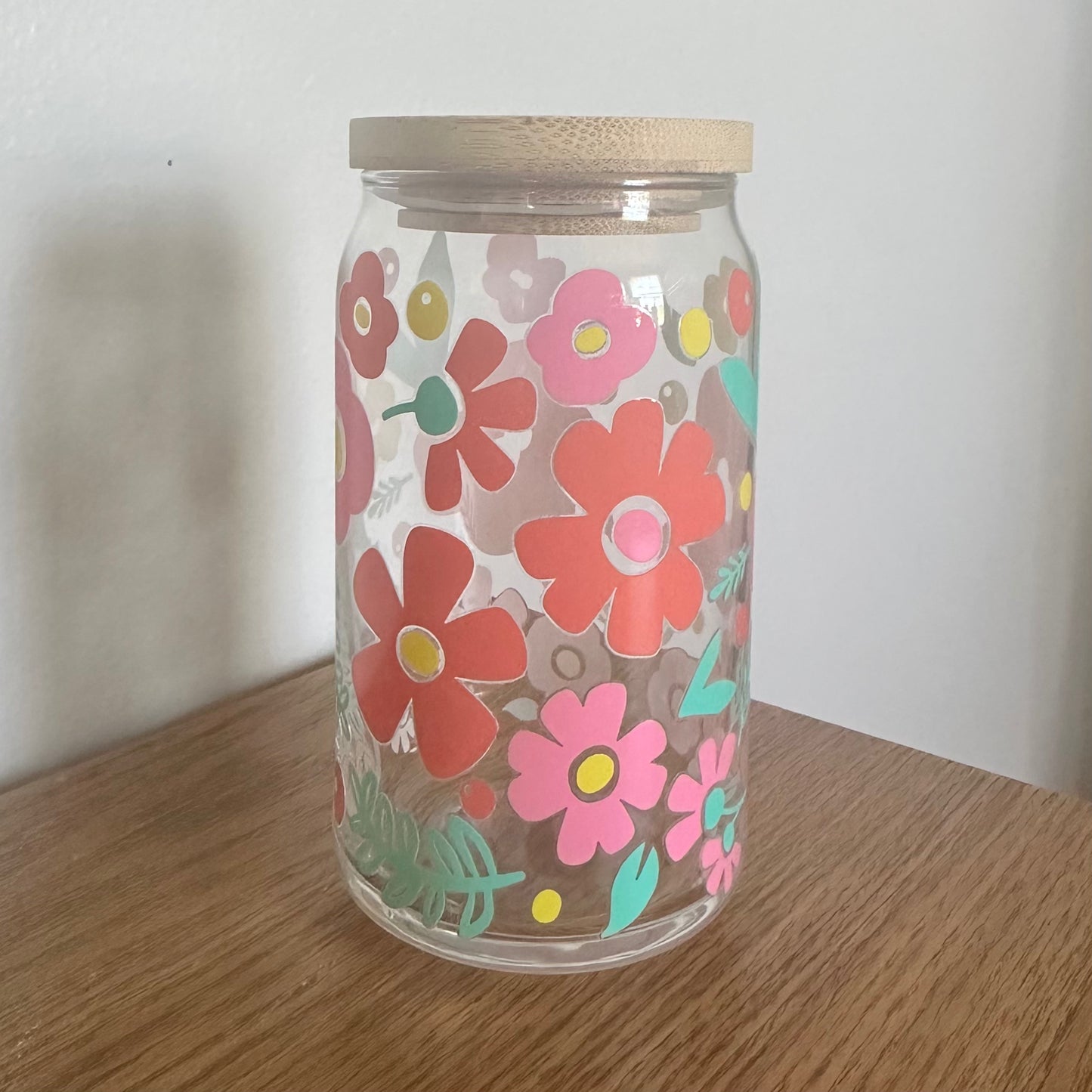 16 oz. Retro Flowers Cup
