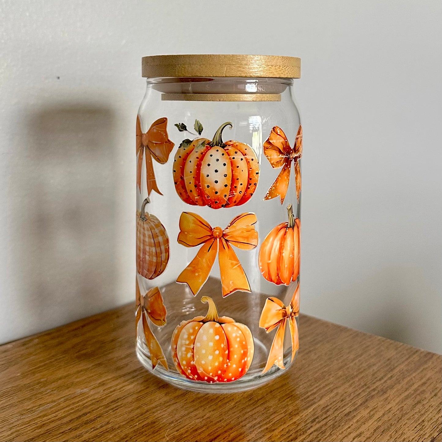 16 oz. Pumpkin Bow Cup