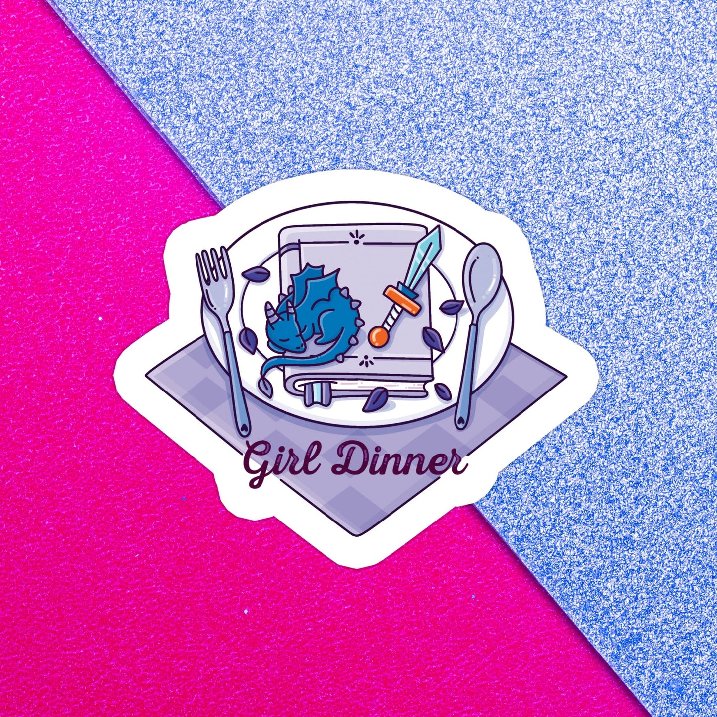Girl Dinner Sticker