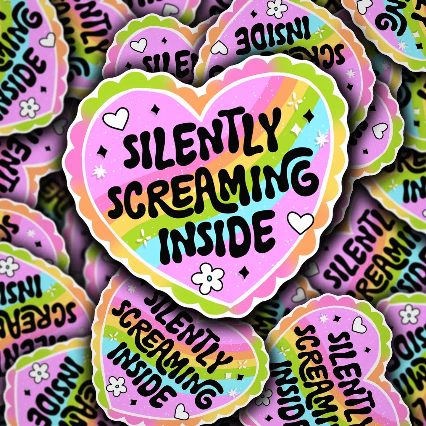 Screaming Inside Sticker