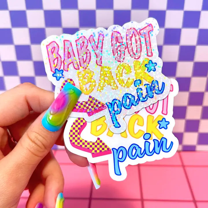 Back Pain Vinyl Sticker