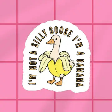 Banana Goose Vinyl Sticker