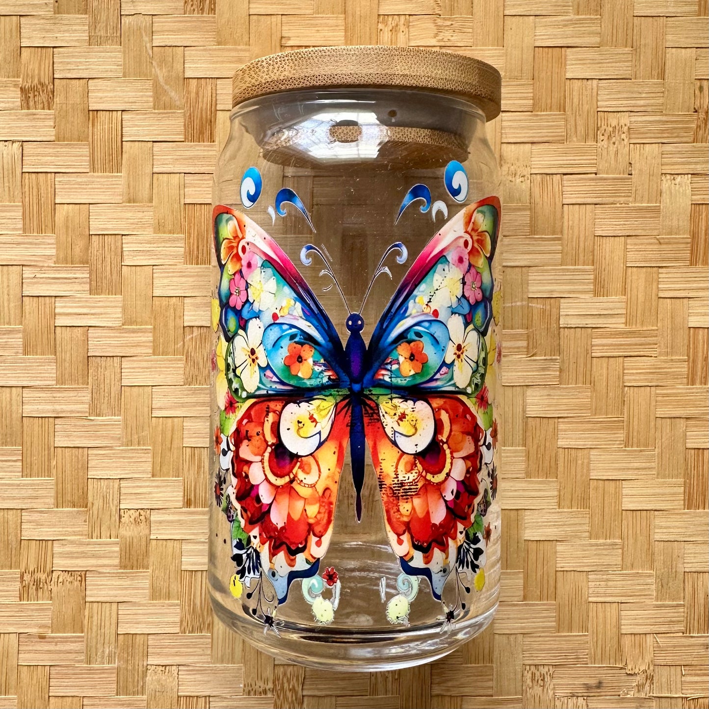 16 oz. Fall Butterfly Cup