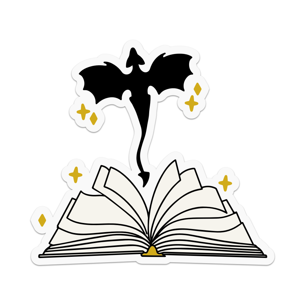 Dragon Book Sticker