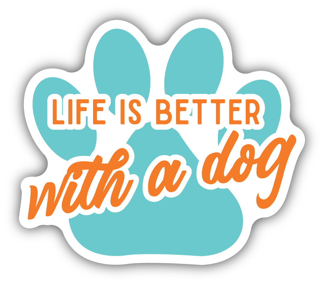 Better With a Dog Sticker