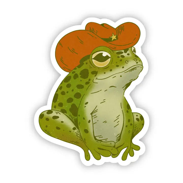 Cowboy Frog Sticker