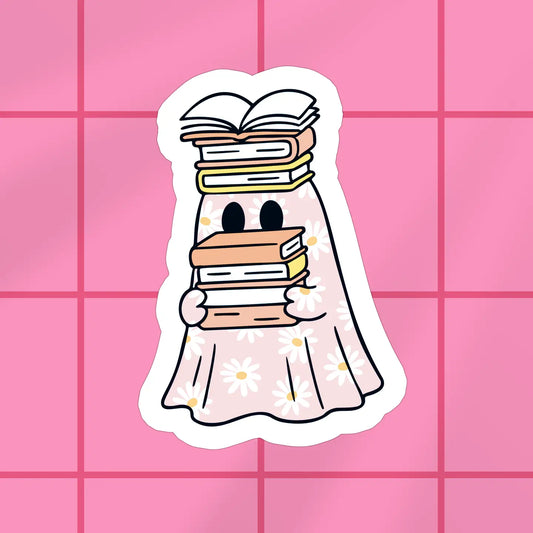 Book Ghost Vinyl Sticker