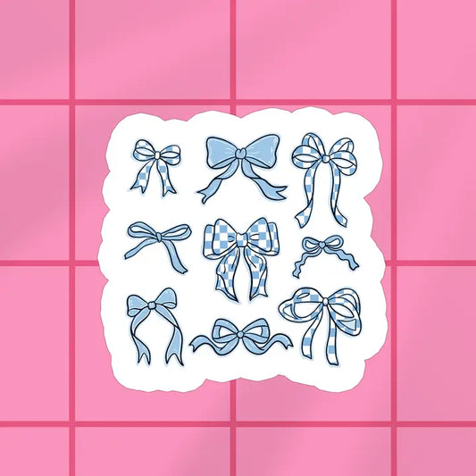 Blue Coquette Vinyl Sticker