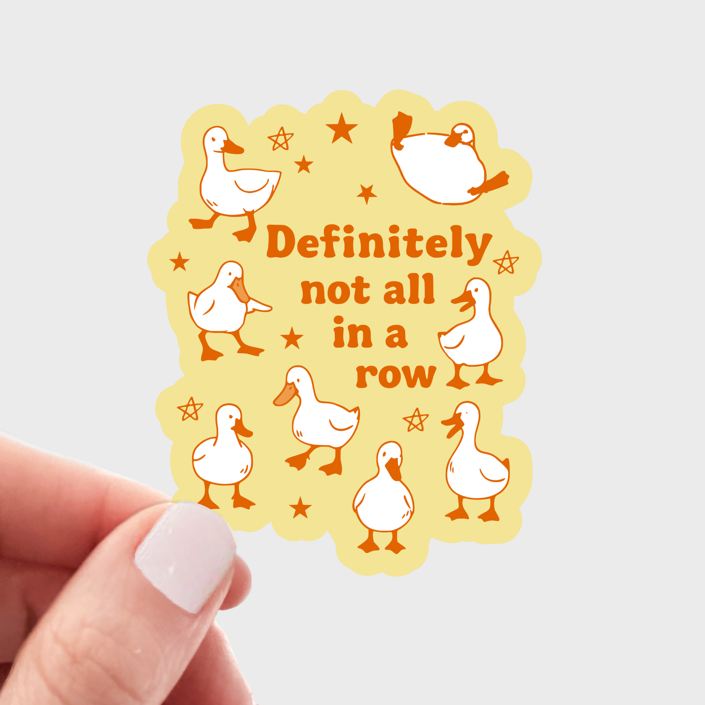 Not All in a Row Sticker