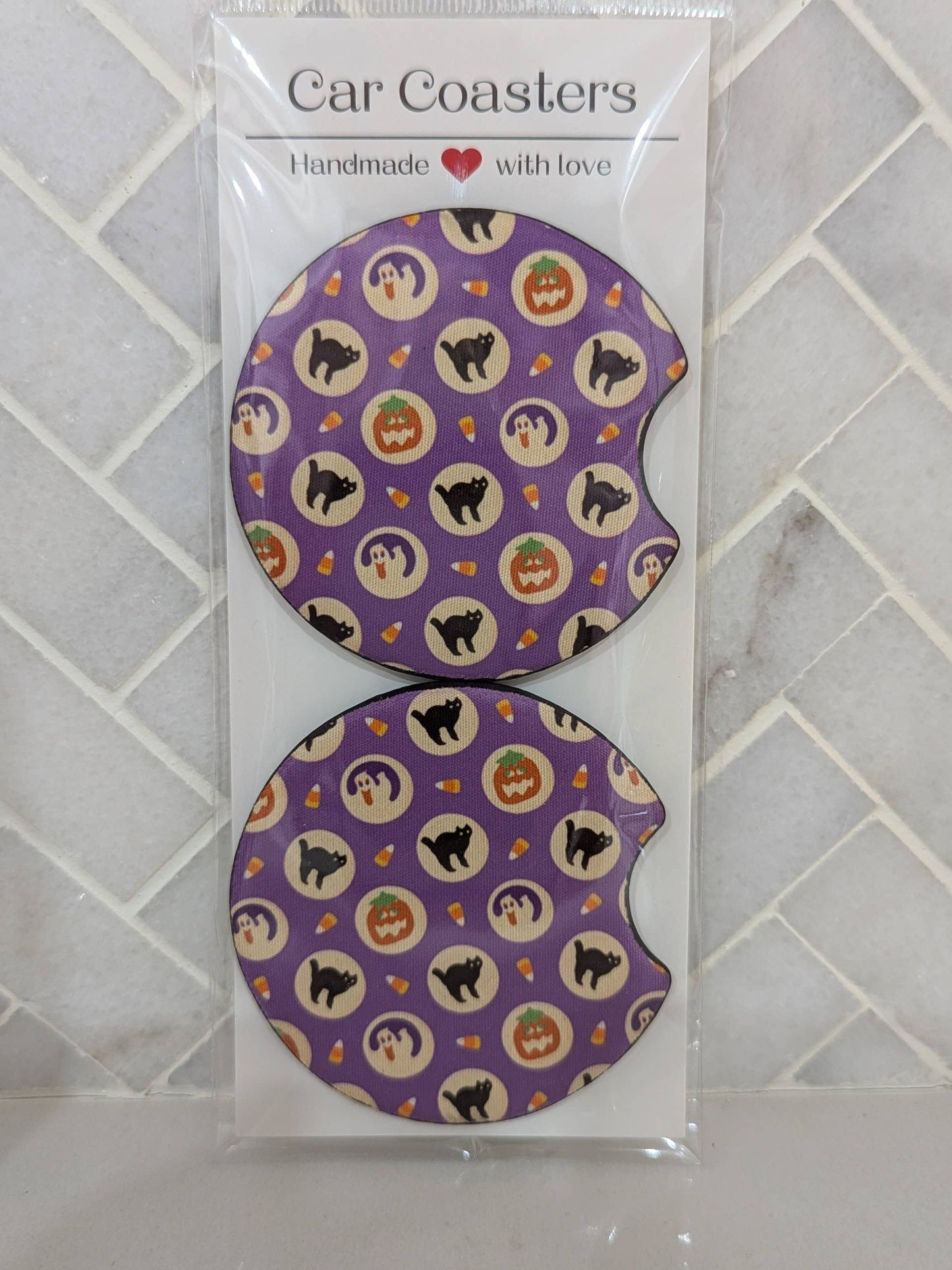 Halloween Sugar Cookie Car Coasters