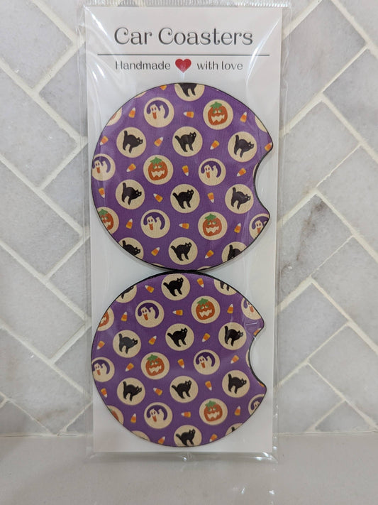 Halloween Sugar Cookie Car Coasters