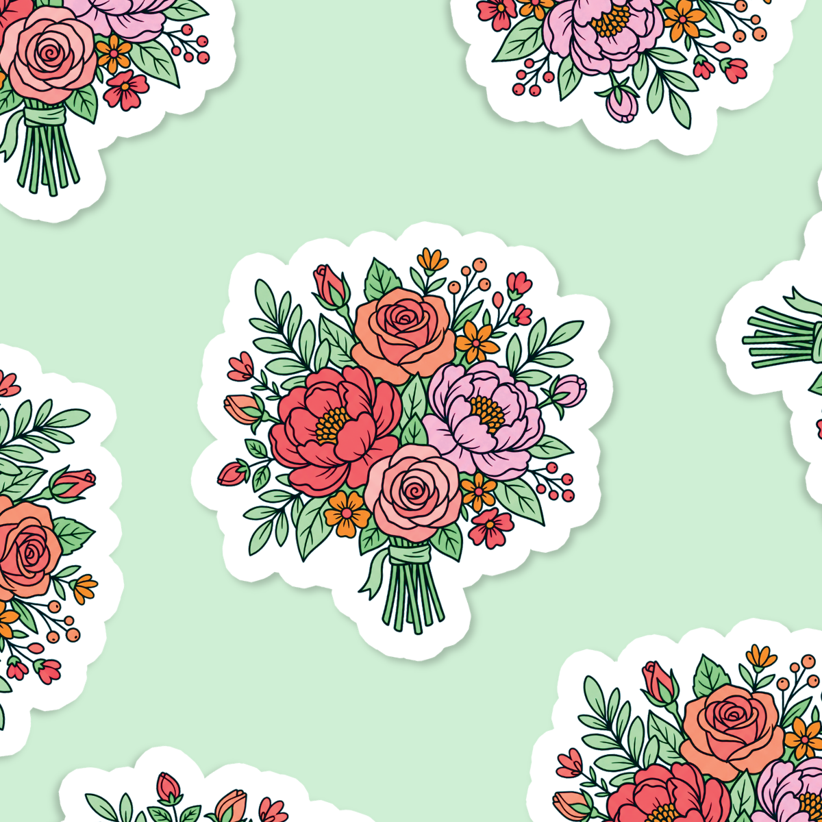 Flower Bouquet Sticker