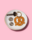 Soft Pretzel Enamel Keychain