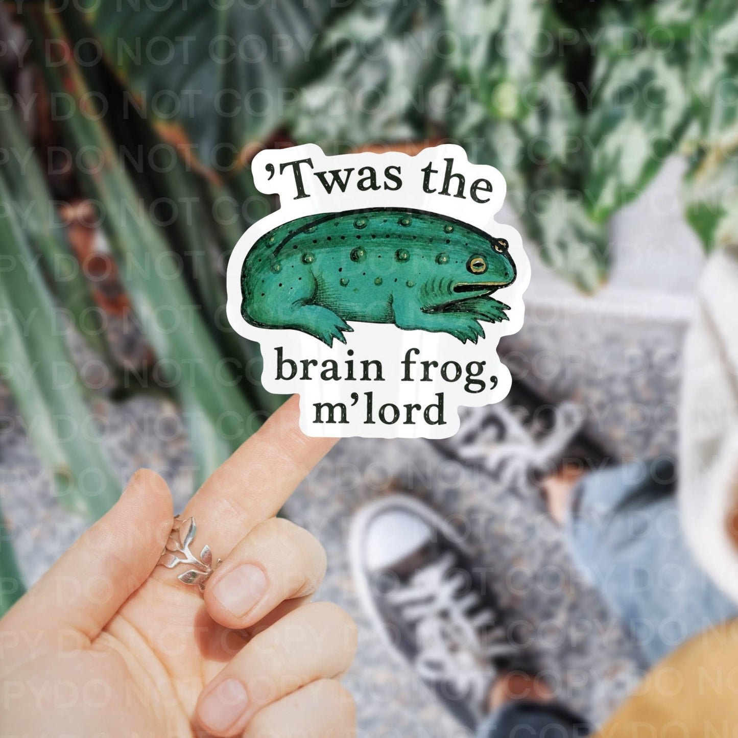 Twas the Brain Frog M’Lord Sticker