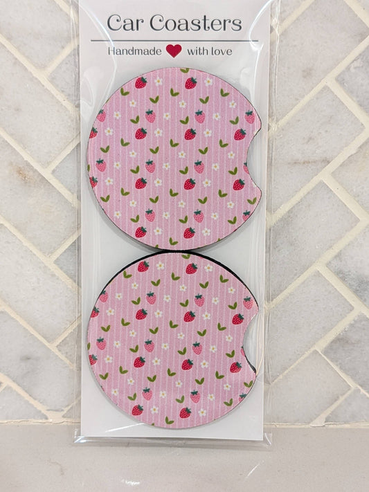 Buds and Berries Car Coasters