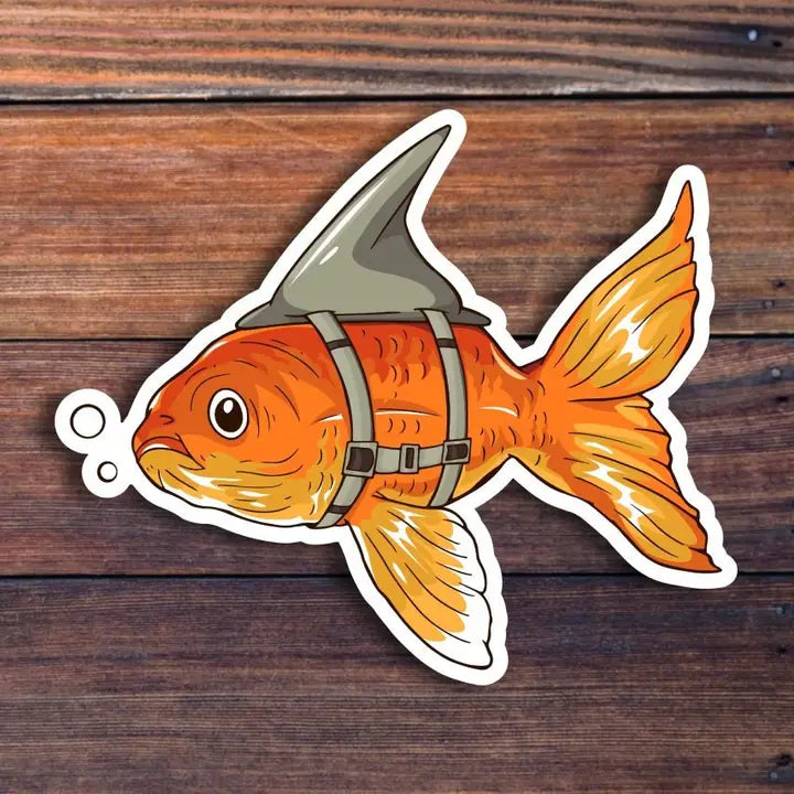 Goldfish Shark Sticker