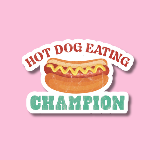 Hot Dog Eating Champion Sticker