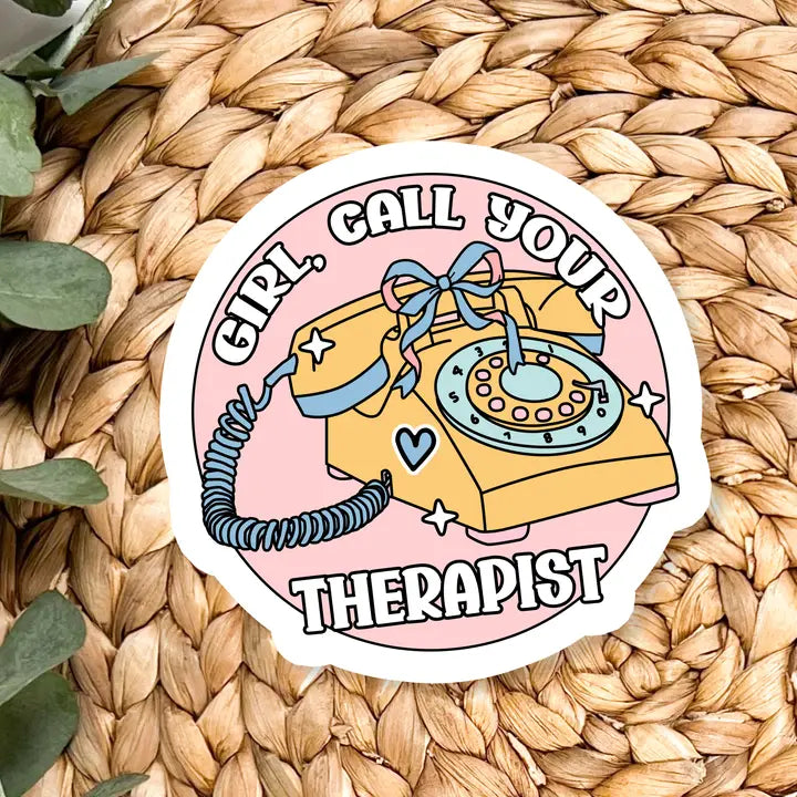 Call Your Therapist Vinyl Sticker