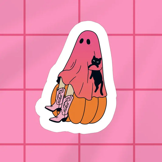 Girly Ghost Vinyl Sticker