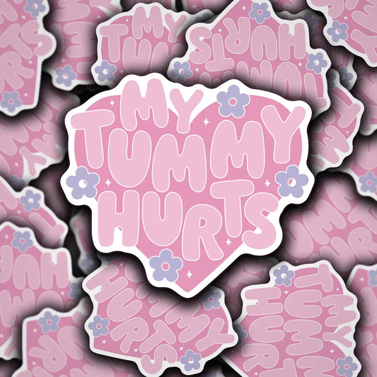Tummy Hurts Sticker