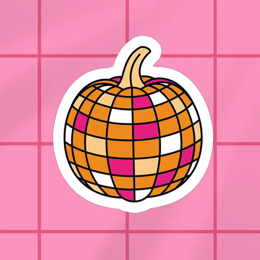 Disco Pumpkin Vinyl Sticker