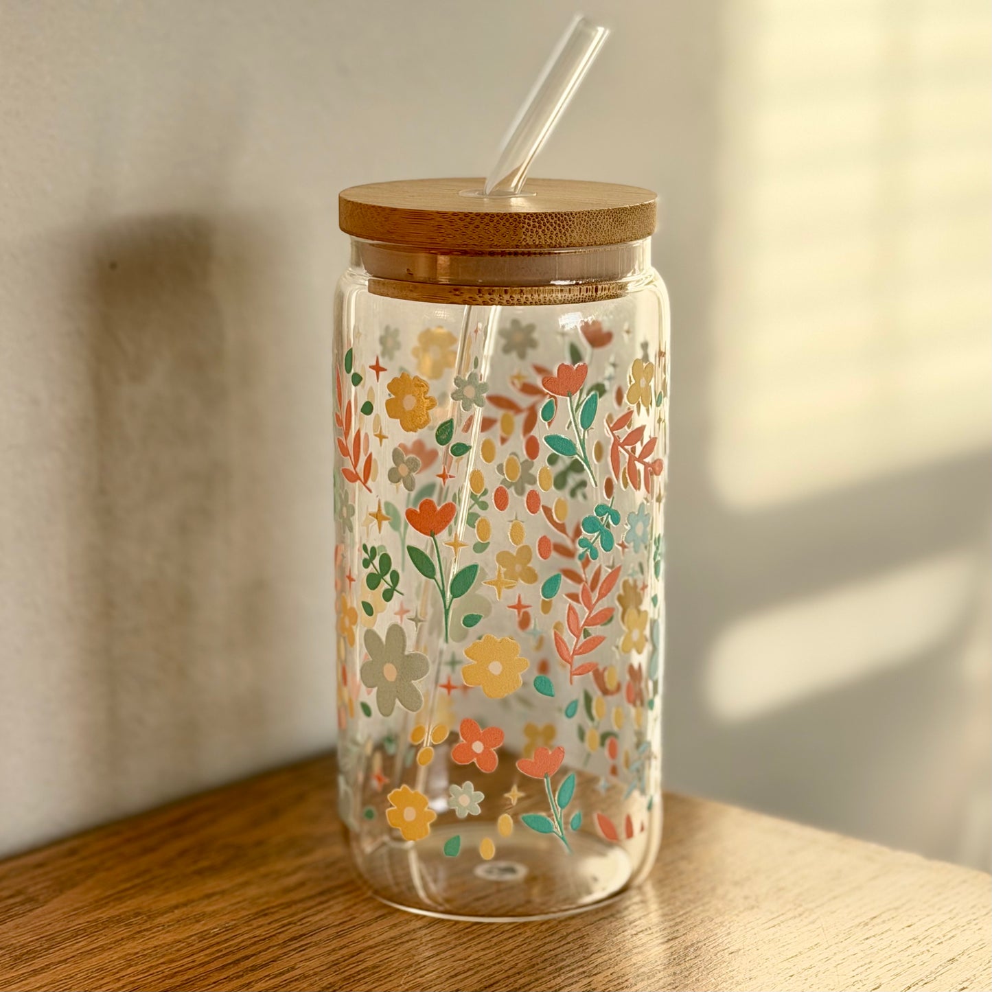 16 oz. Pastel Floral Cup