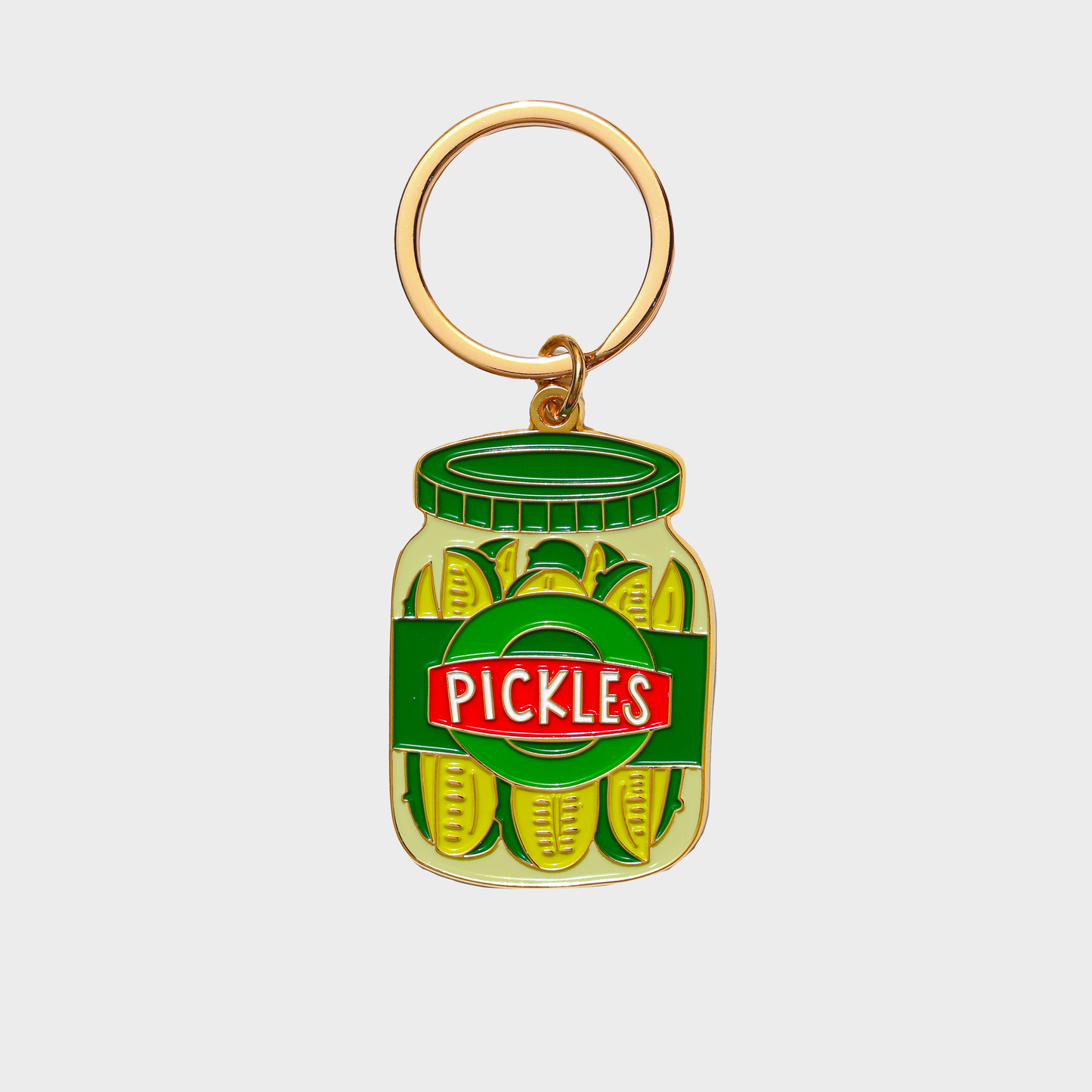 Pickle Jar Enamel Keychain
