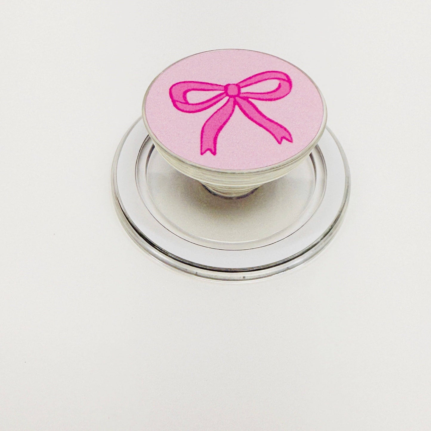 Pink Bow Magnetic Phone Grip