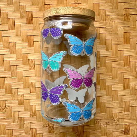 16 oz. Glitter Butterfly Cup