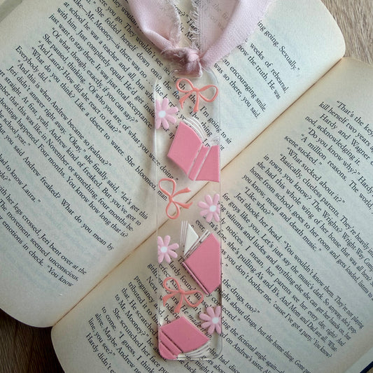 Pink Books Bookmark
