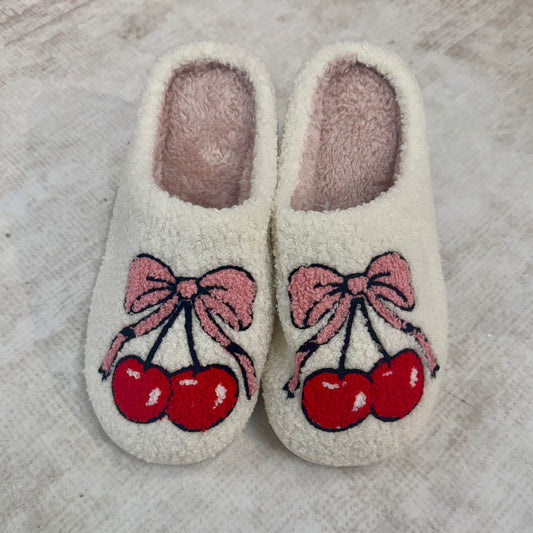 Cherry Bow Slippers