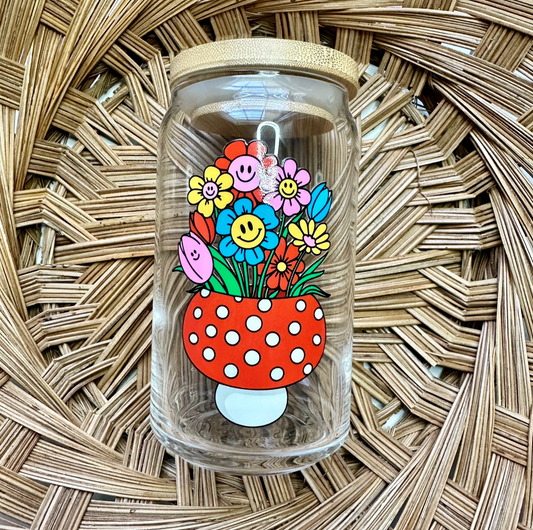16 oz. Floral Mushroom Cup