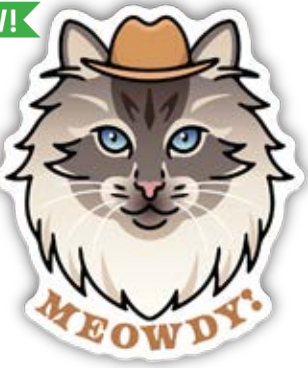 Meowdy Vinyl Sticker
